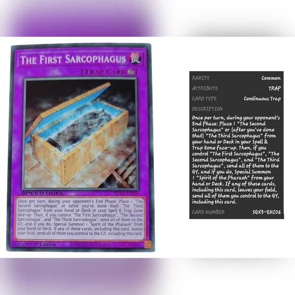 YU-GI-OH SARCOPHAGUS LOT ~ FIRST - SECOND - THIRD ~ MINT - Picture 2 of 5